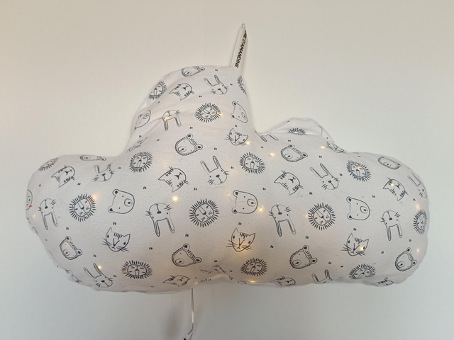 Coussin nuage tête animaux 