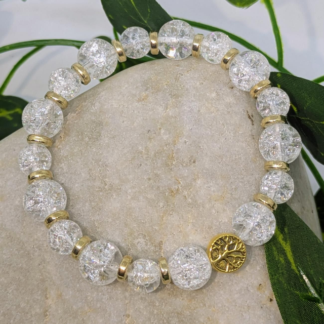 Bracelet &quot;Cristal de roche&quot; 8/10mm BR-085
