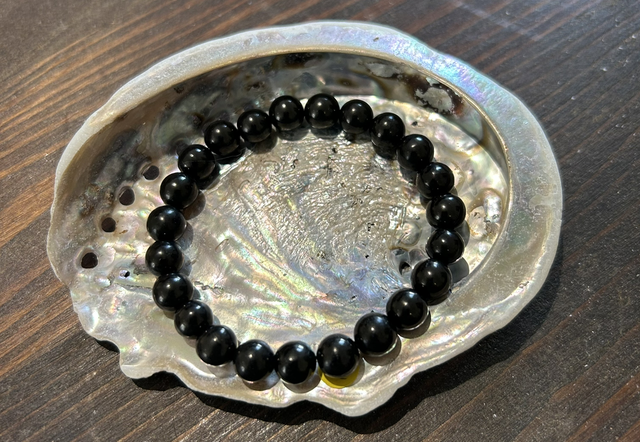  Bracelet en Jais 8mm