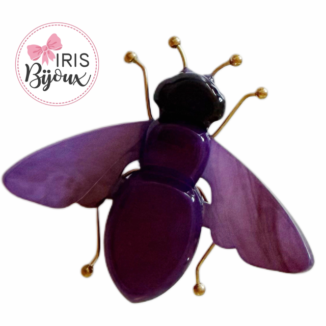 Spilla ape viola scuro 