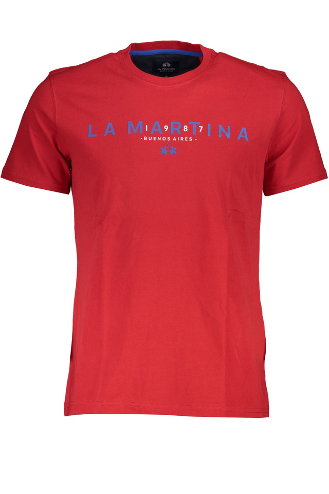 LA MARTINA T-SHIRT MANICHE CORTE UOMO ROSSO