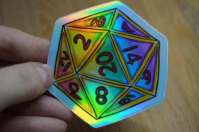 Sticker "Regenbogen-Würfel"