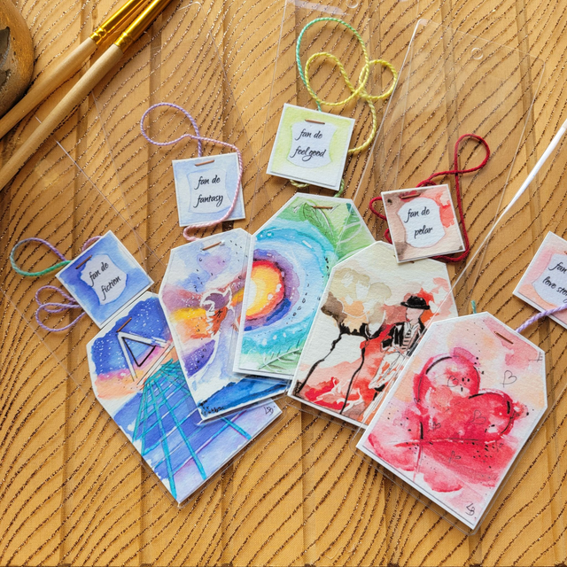 Ensemble de marque-pages "sachets de thé"