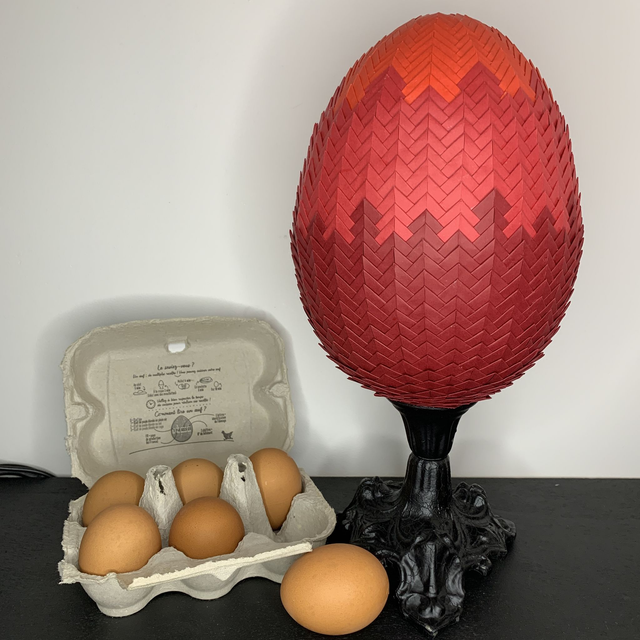 Œuf sculptural en papier