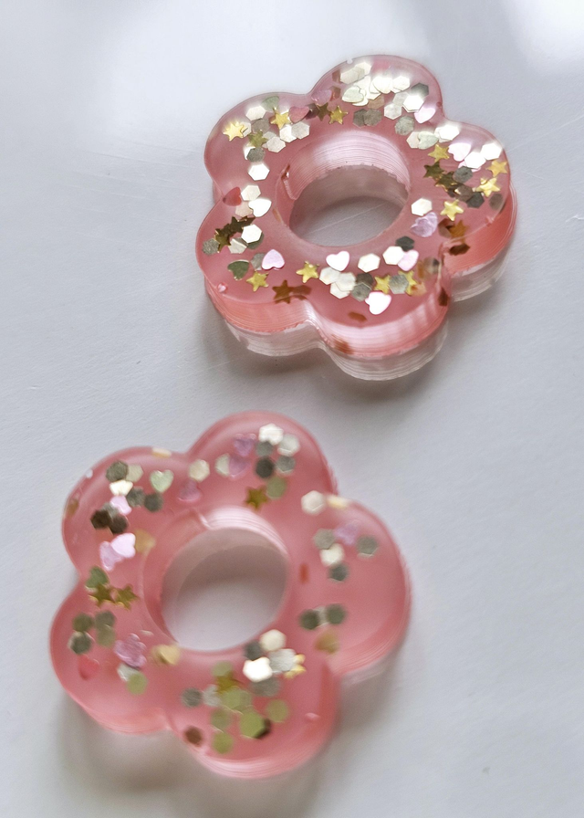 PAMPILLES ROSE ETOILES COEURS 