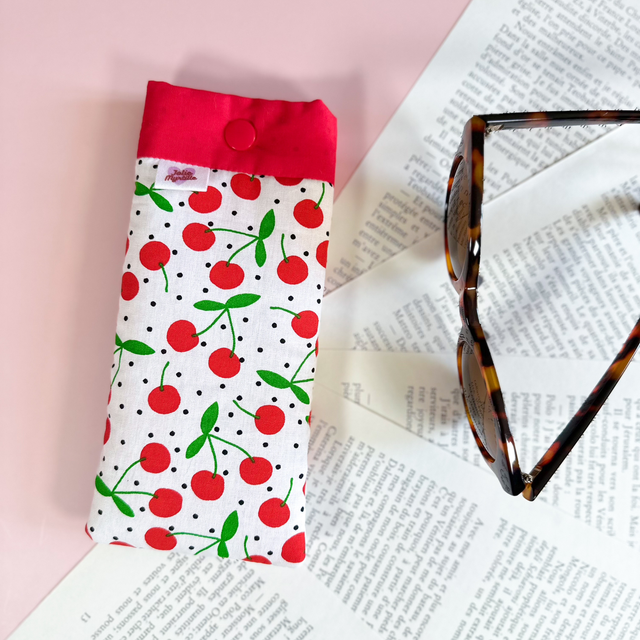 Pochette à lunettes Griotte