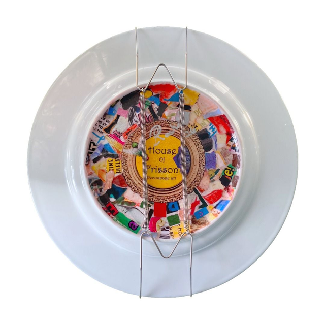 "Misfit Mode On" Deep Green Upcycled Wall Plate - House of Frisson