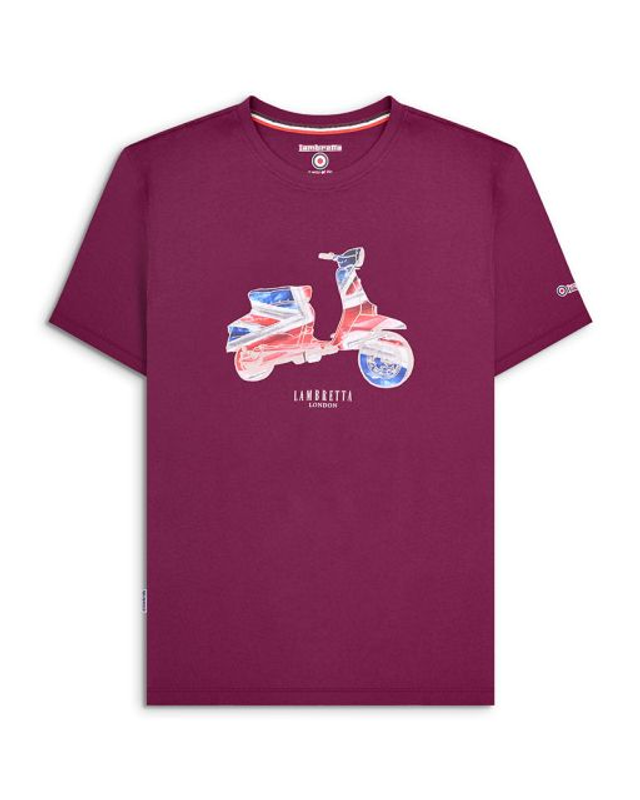 SS1208 Lambretta Scooter Flag Tee - Grape