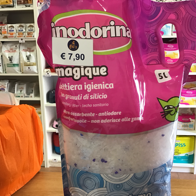 Inodorina lettiera igienica gatto in granuli di silicio 5 l ultra assorbente antiodore confortevole non aderisce alla zampa talco