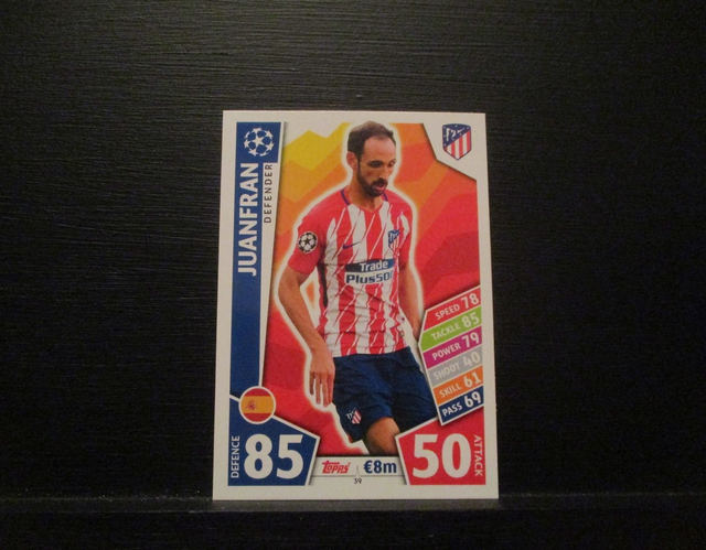 Juanfran - UEFA Champions League Match Attax 2017/18 Original Trading Card #39
