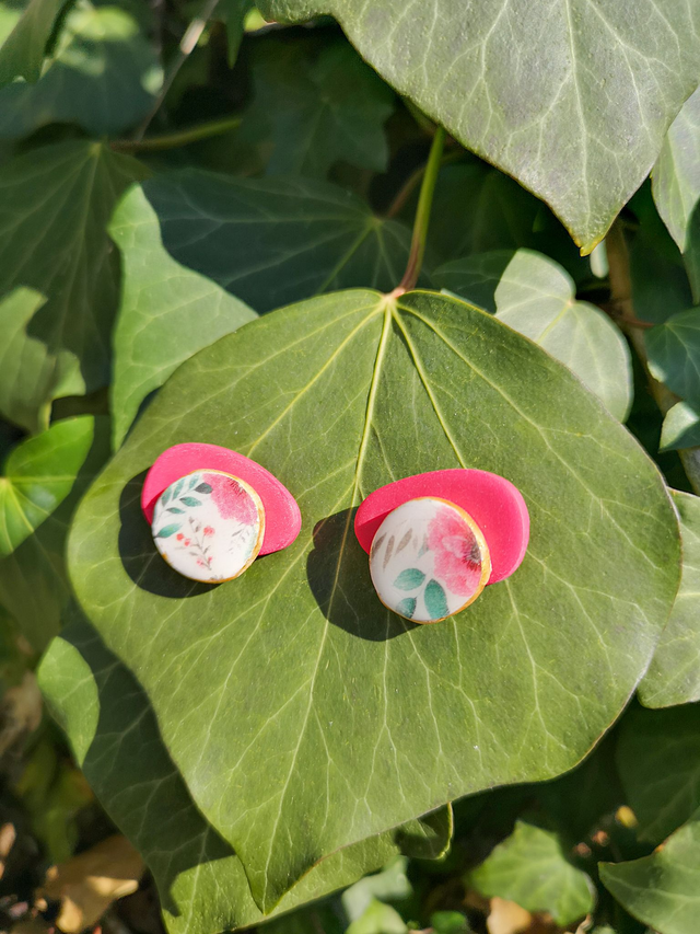 Collection Les Imprimées Amoureuses - Boucles d&#039;oreilles Siloé 