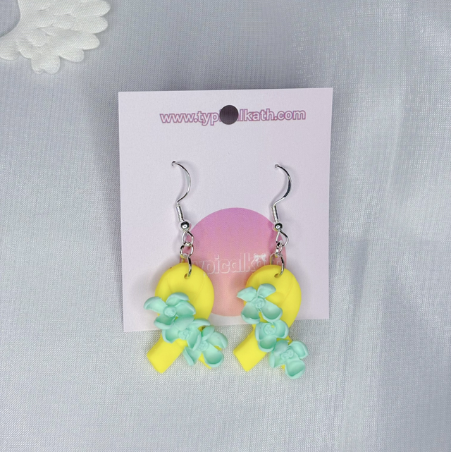 kimono floral earrings 