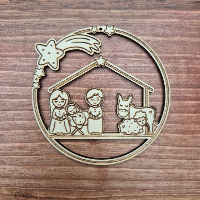 Weihnachtsbaum Anhänger, Krippe
