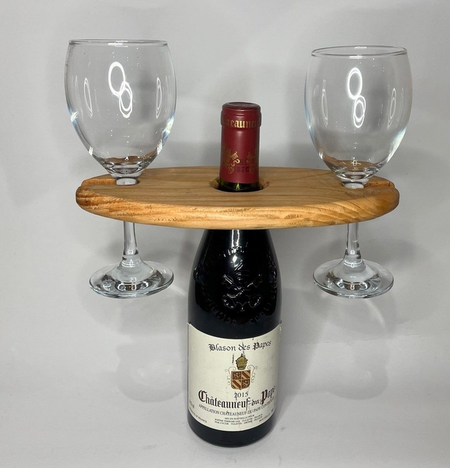 Wine Bottle &amp; Glass Holder