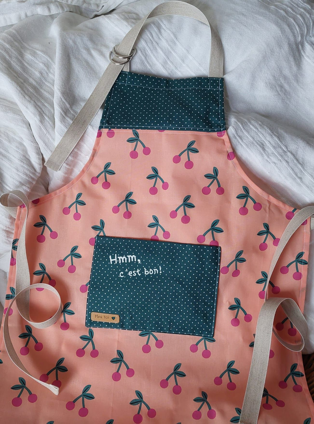 Tablier enfant &quot;mes cerises&quot; 