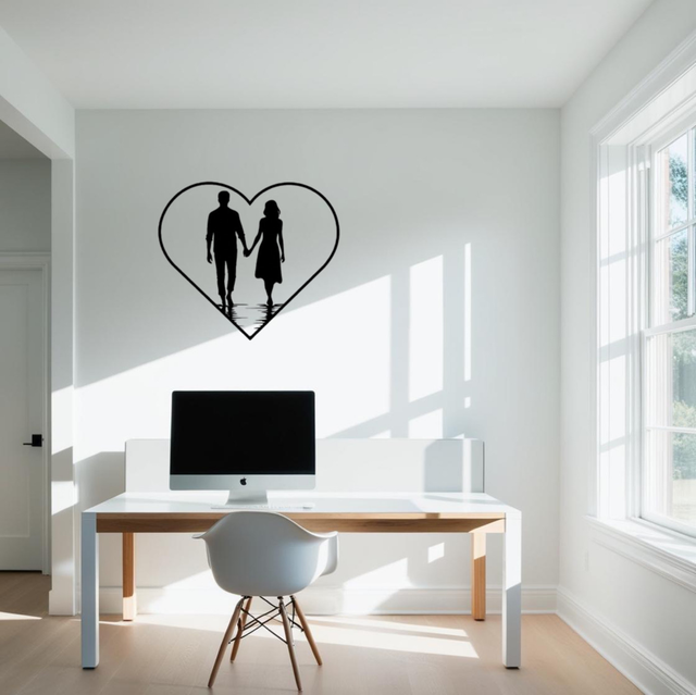 Cadre cœur personnalisable prénom (44x39cm) 