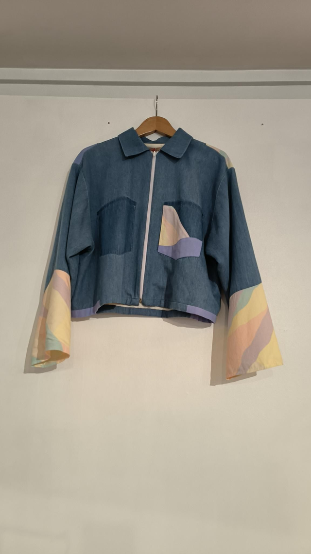 Veste arc en ciel - Léopard rose