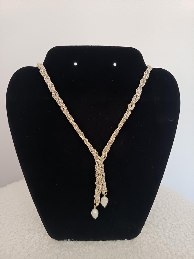 Collier deux perles de culture 