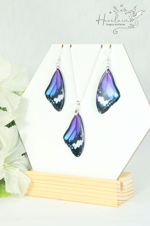 Deep purple butterfly fairy wings set