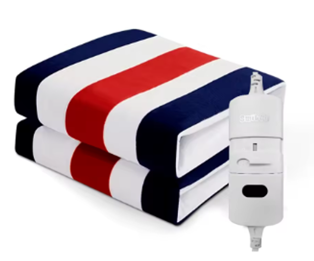 Luxe Elektrische deken 150x120cm - Rood wit blauw