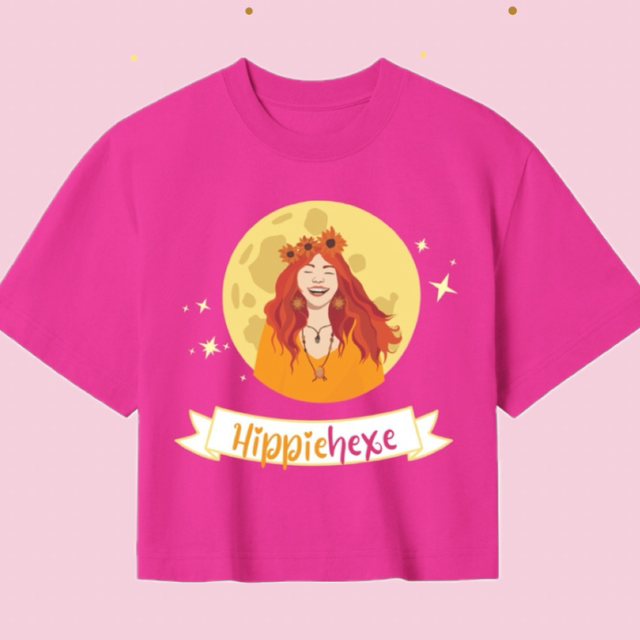 Hippiehexe Crop Top pink