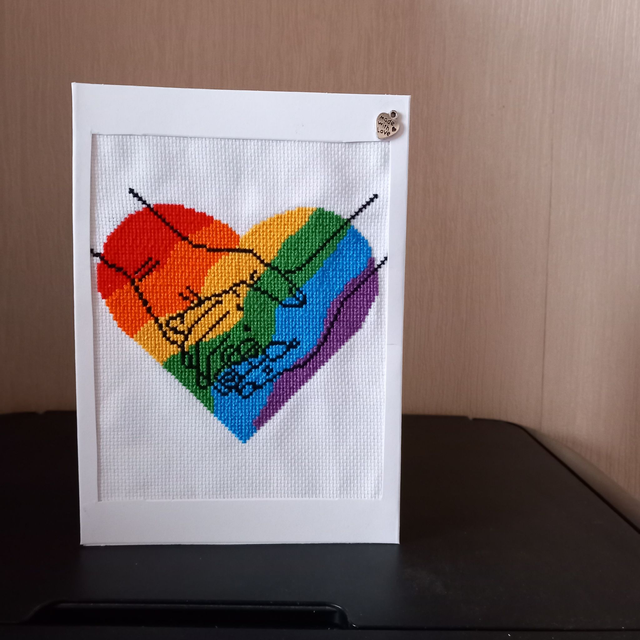 Pride Cross Stitch Card