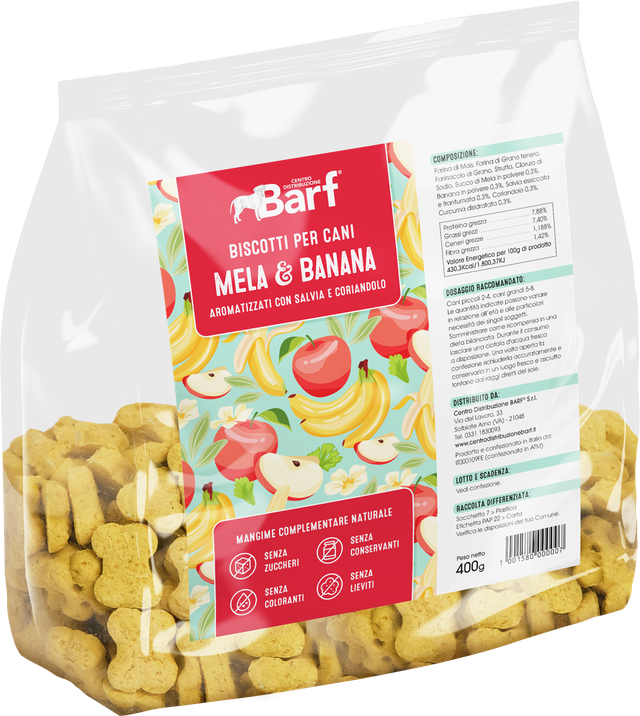 Biscotti Mela e Banana - Conf. 400g