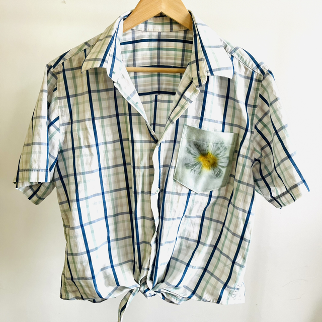 Chemise nouée - carreaux pastel