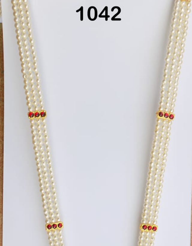 Bharatanatyam Kemp Long Maala – 3 Lines