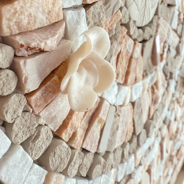 Tableau PEARL SUGAR, mosaïque de marbre et d'argile