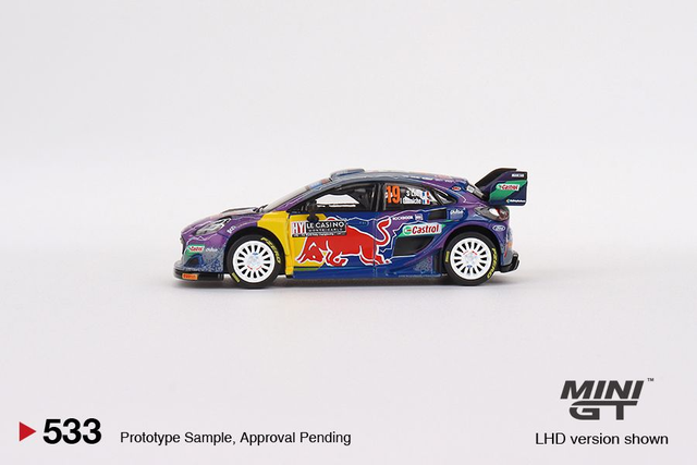 MGT00533 Mini GT 1/64 Ford Puma Rally1 #19 M-Sport Ford WRT 2022 Rally MonteCarlo Winner (LHD)