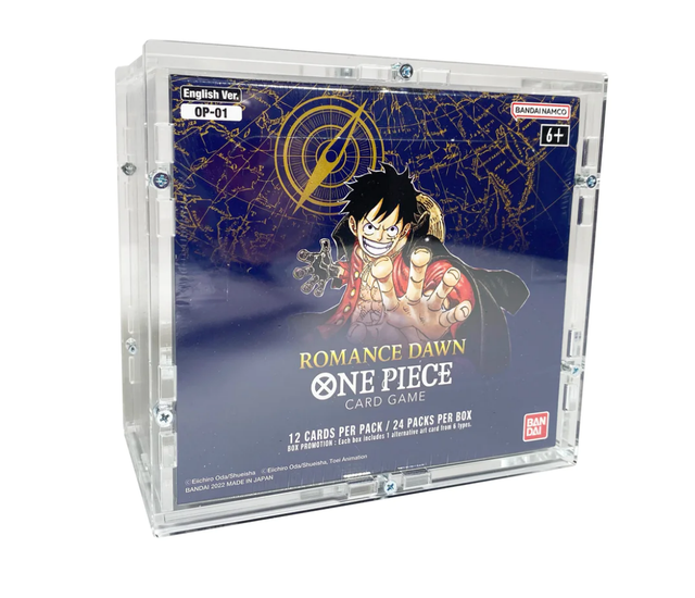 Acrílico  One Piece Display (Booster Box) Inglés OP-01 Romance Dawn y OP-02 Paramount War PRIMERA TIRADA