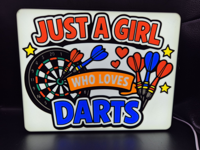 Light Up Sign Just A Girl Who Loves Darts