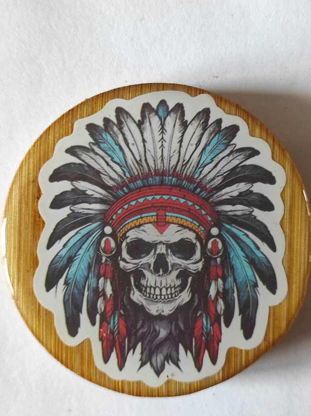 Décapsuleur Tête de mort style chaman magnétique frigo