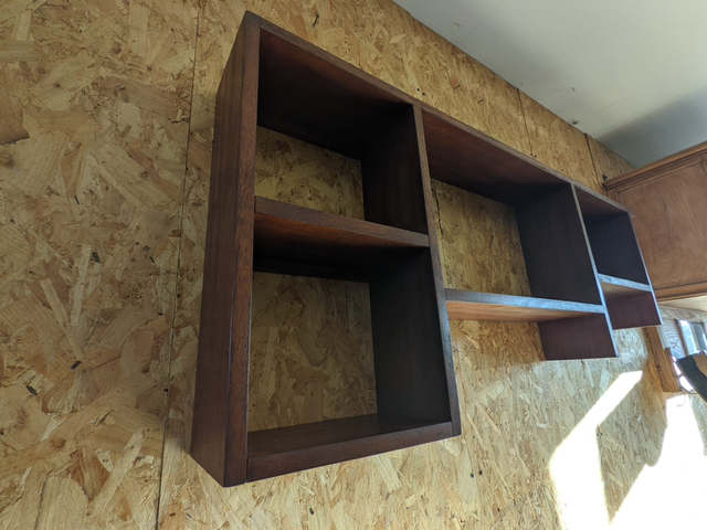 Etagère murale acajou