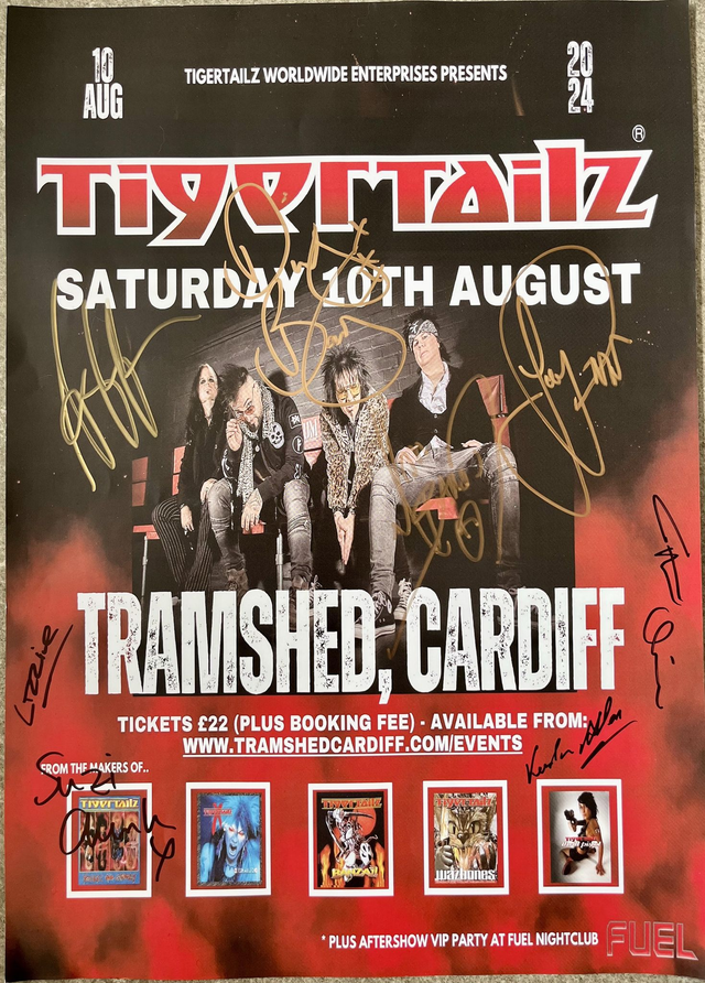 Signed Tailz Tramshed Cardiff Gig Poster A3