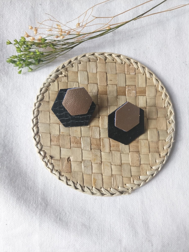 Boucles d'oreilles en matière végétale de céréales 