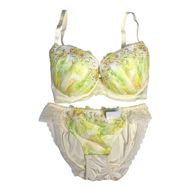 Yellow Japanese Bra + Underwear Set UK 32DD (1)