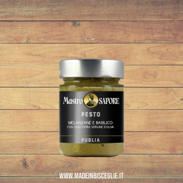 Pesto melanzane e basilico - 140gr - Mastro Sapore