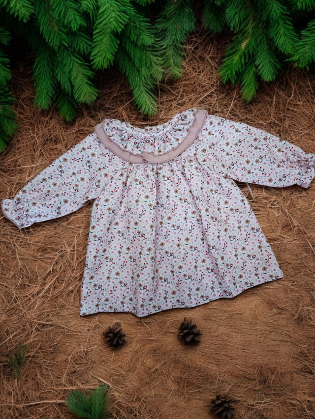 robe rose clair fleuri 6m