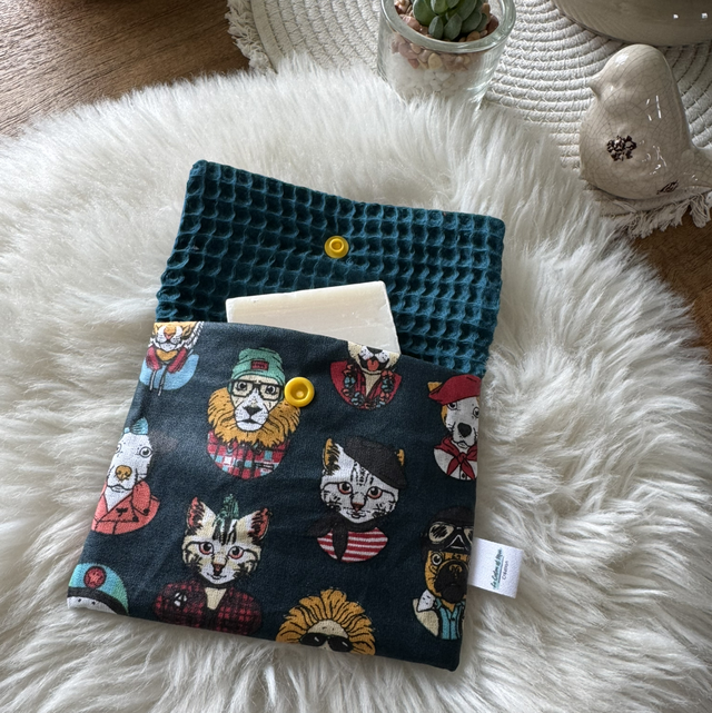Pochette à savon animaux 