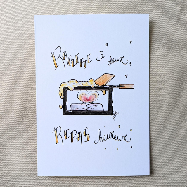 Carte postale Raclette à la bougie 🕯️