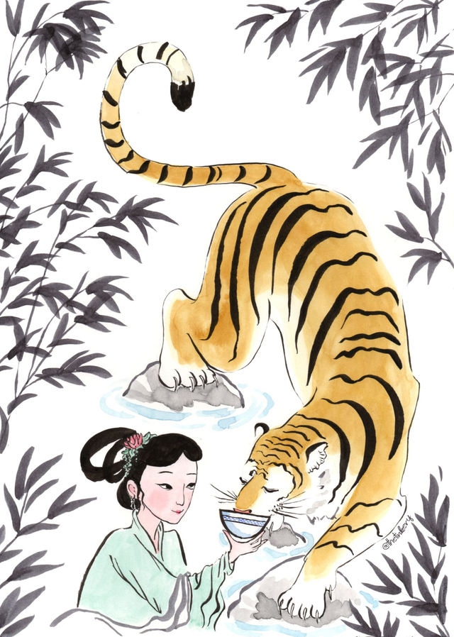 "the tiger's whiskers" - Artprint A4 (frame not included)