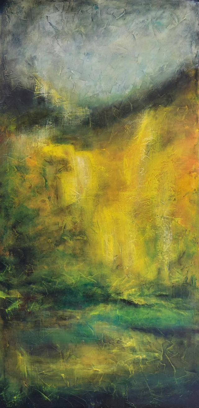 CASCADE EN OR - 120x60cm 