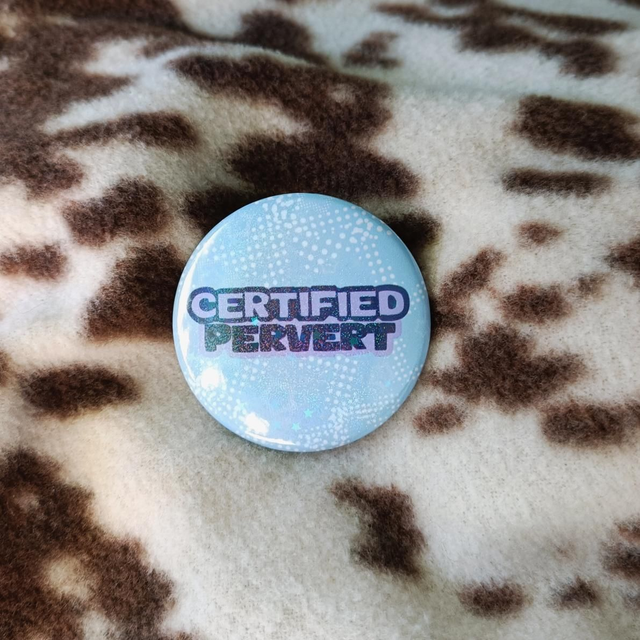 pervy certification - pin badge
