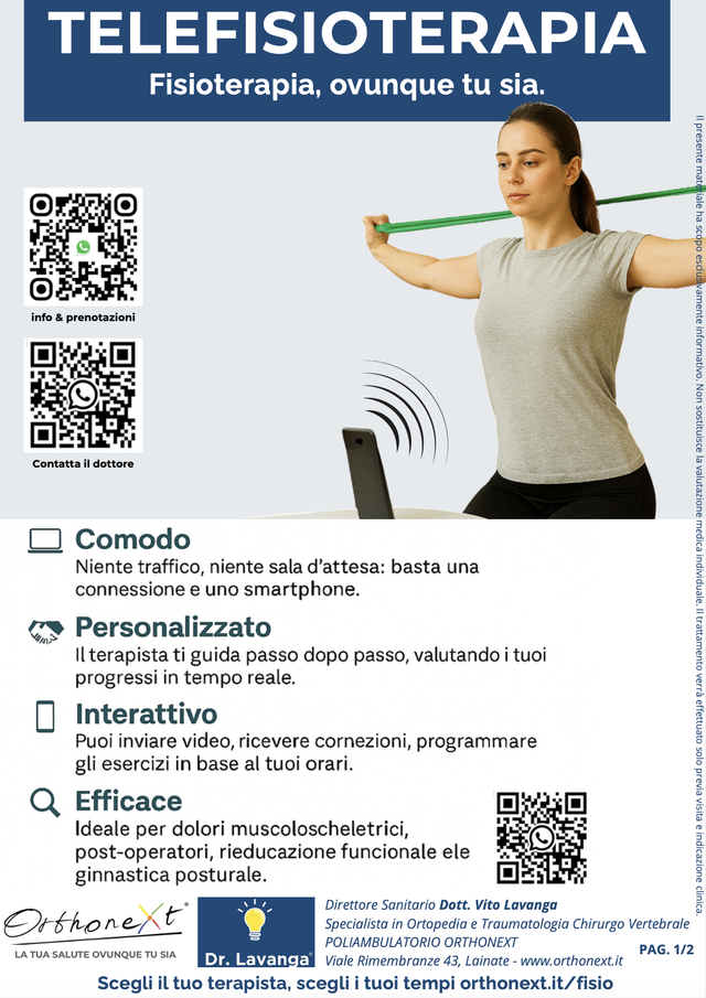 Telefisioterapia - Fisioterapia in casa