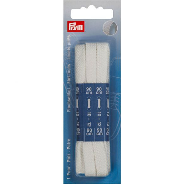 Veters 90 cm plat wit (974723)