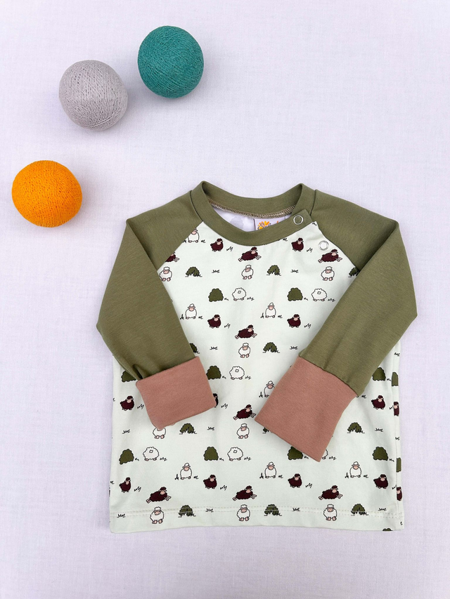 T-shirt manches longues «Saute-mouton» vert tendre