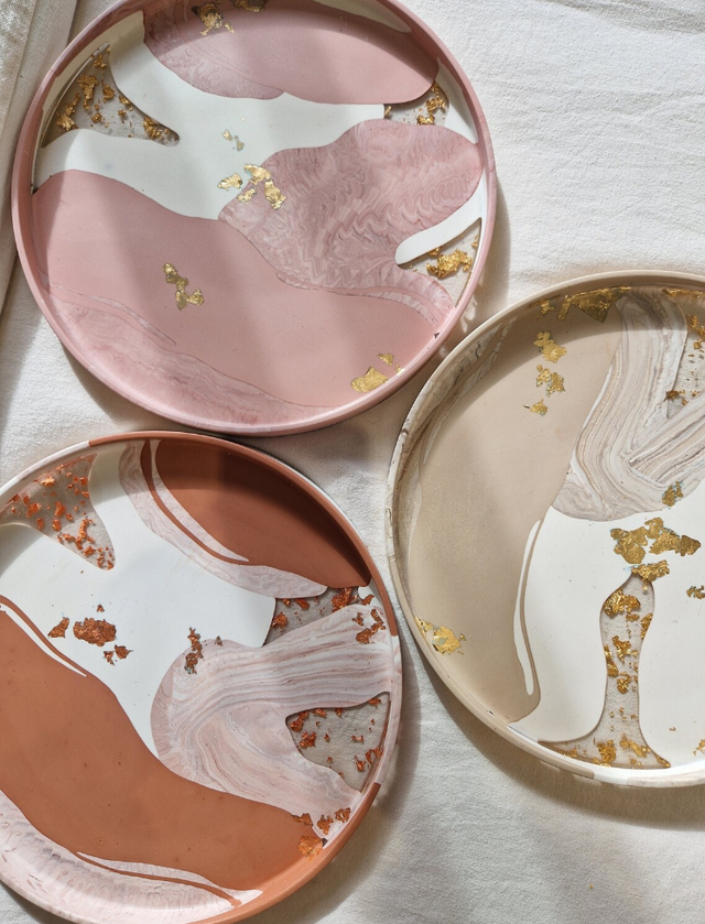 Grand Plateau rond XXL bi matière 