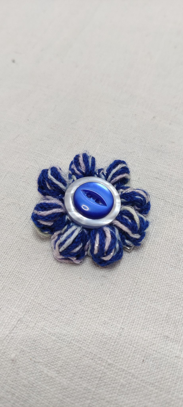 Barrette Crocodile Vichy Bleu Marine